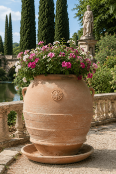 Preview: Großer Terracotta-Krug aus Impruneta – Ø 83 cm, Höhe 95 cm